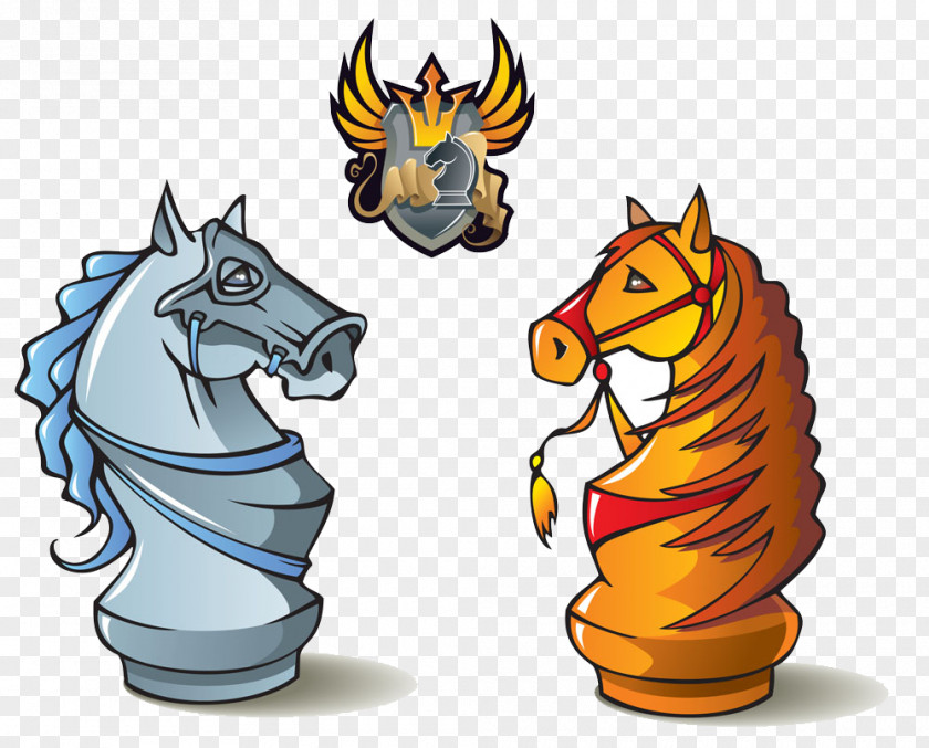 Cartoon Chess Knight Piece Illustration PNG