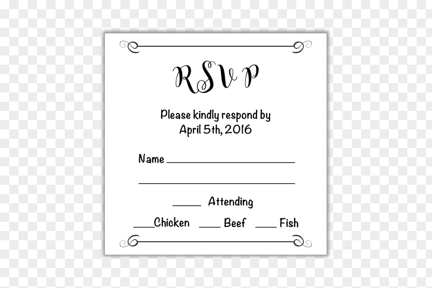 Paper Printing RSVP Perforation Font PNG