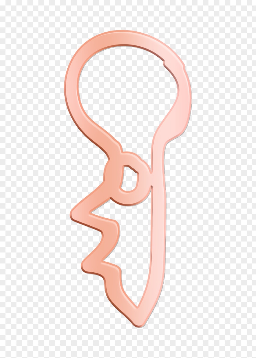 Peach Pink Accessibility Icon Key Private PNG