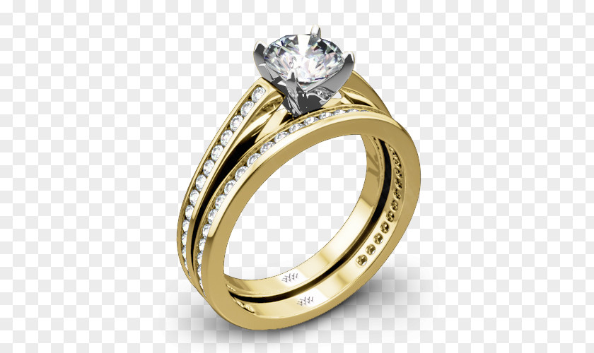 Yellow Honey Wedding Ring Engagement Colored Gold PNG