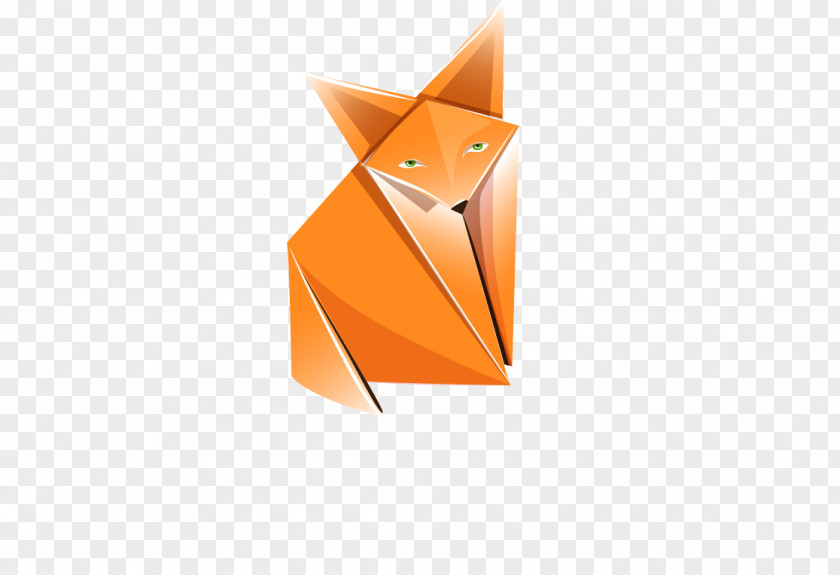 Fox Easy Origami Paper Animal PNG