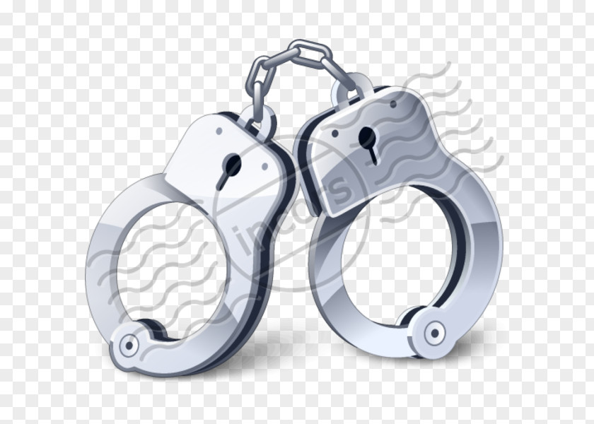 Handcuffs Crime Button PNG