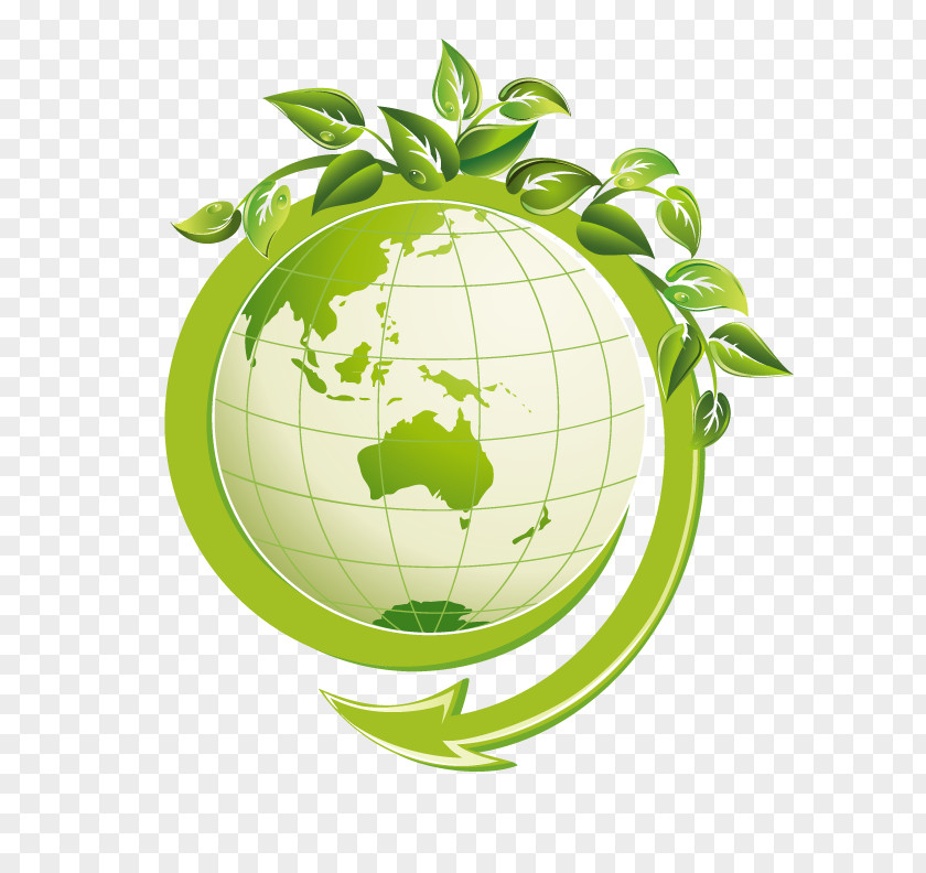 Vector Green Earth Environmentally Friendly Leaf PNG