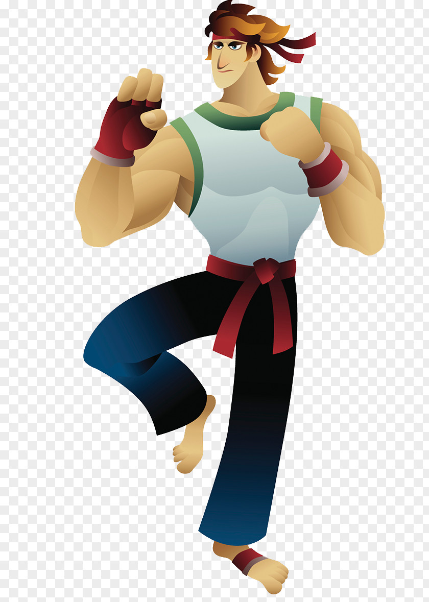 Free Fight Illustration Kickboxing Muay Thai PNG