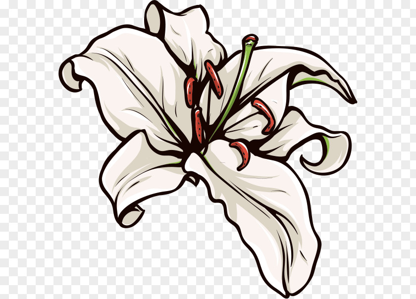 Yuri's Night Floral Design バンケット Silver Lily Flower PNG