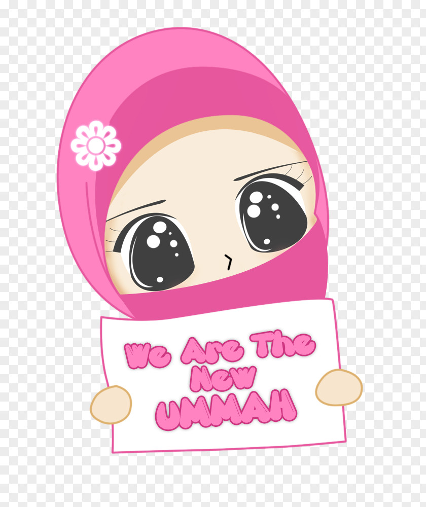 Doodle Muslim Islam Cartoon Female PNG