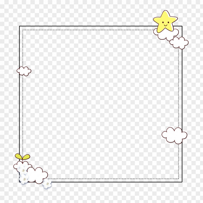 Picture Frame Rectangle Background Yellow PNG