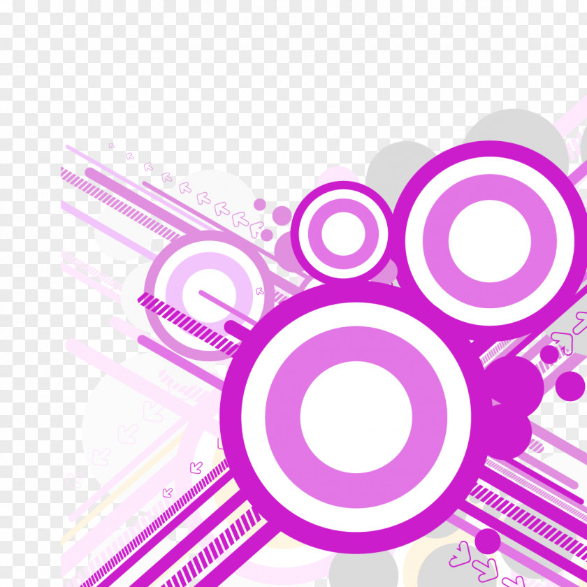 Vector Purple Circle Decorative Pattern Graphic Design PNG