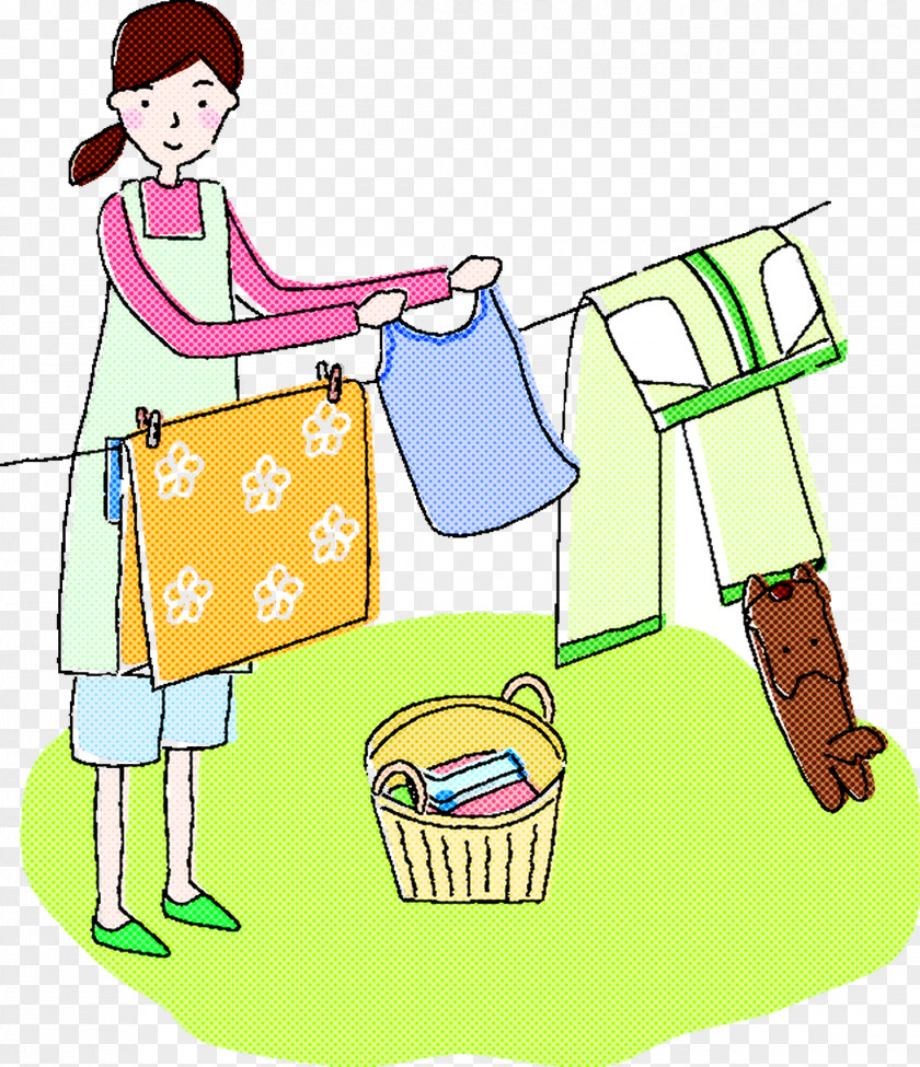 Mother Cleaning Washing Cloth PNG