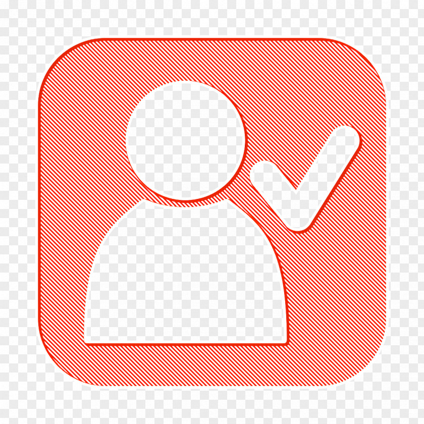 Red User Icon Accepted Account Friend PNG
