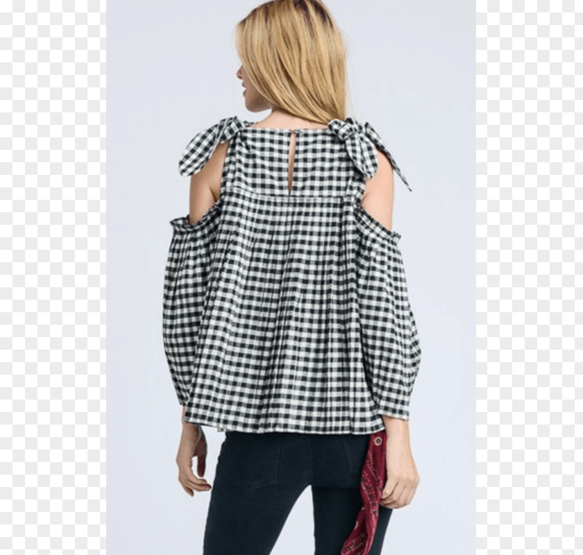 Gingham Clothing Shirt Sleeve Tartan Top PNG