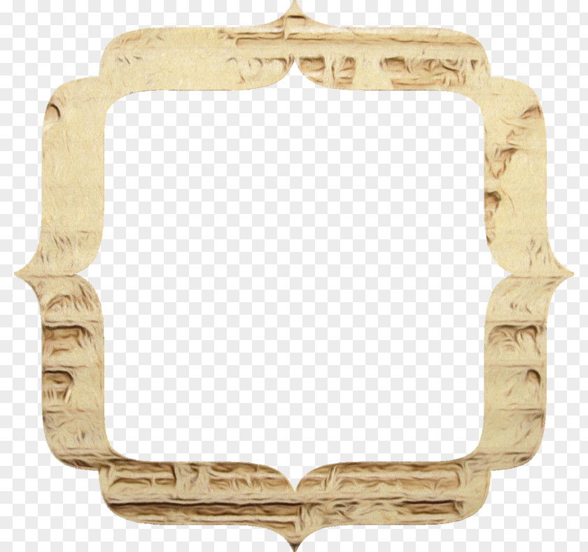 Mirror Picture Frame Beige Background PNG