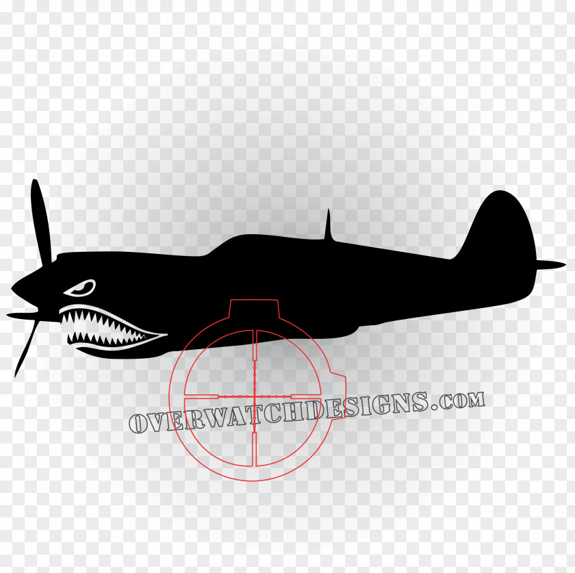 Shark Curtiss P-40 Warhawk Decal Sticker Aircraft PNG