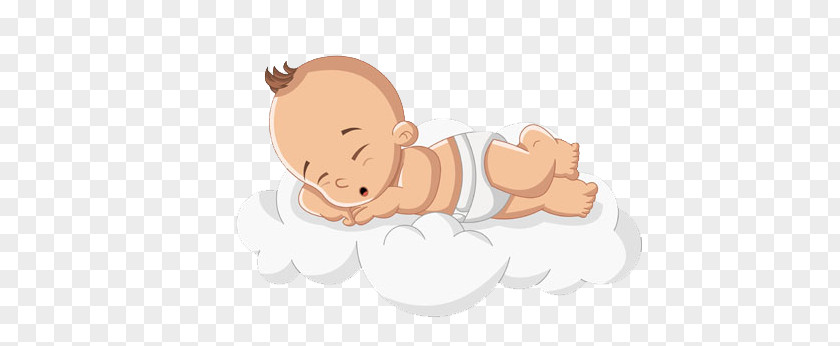 Baby Sleeping On The Clouds PNG sleeping on the clouds clipart PNG