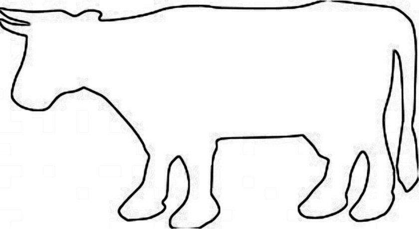 Cow Outline Dairy Cattle Template Paper Clip Art PNG