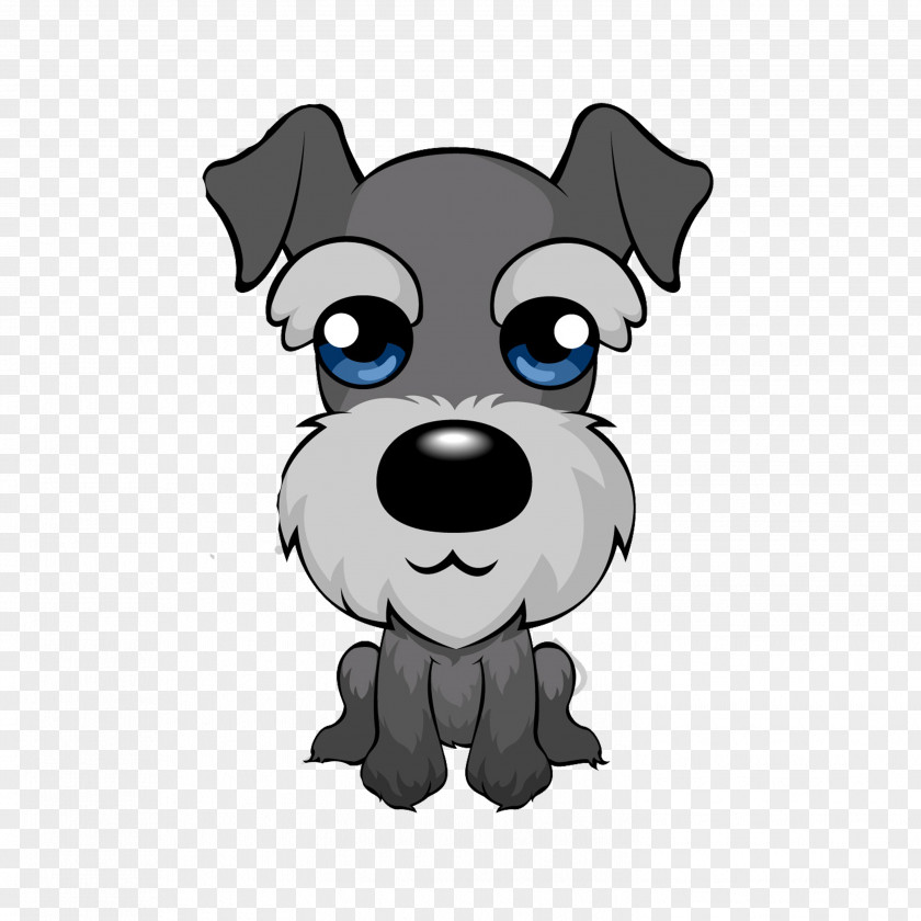 Puppy Miniature Schnauzer Cartoon Clip Art PNG