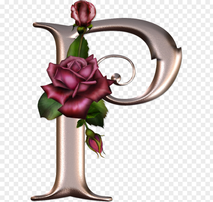 Rose Letter Gothic Alphabet Clip Art PNG