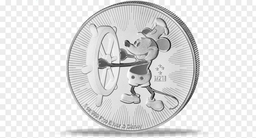 Steamboat Willie Perth Mint Silver Coin Bullion PNG