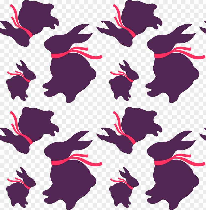 Cartoon Rabbit Silhouette Clip Art PNG
