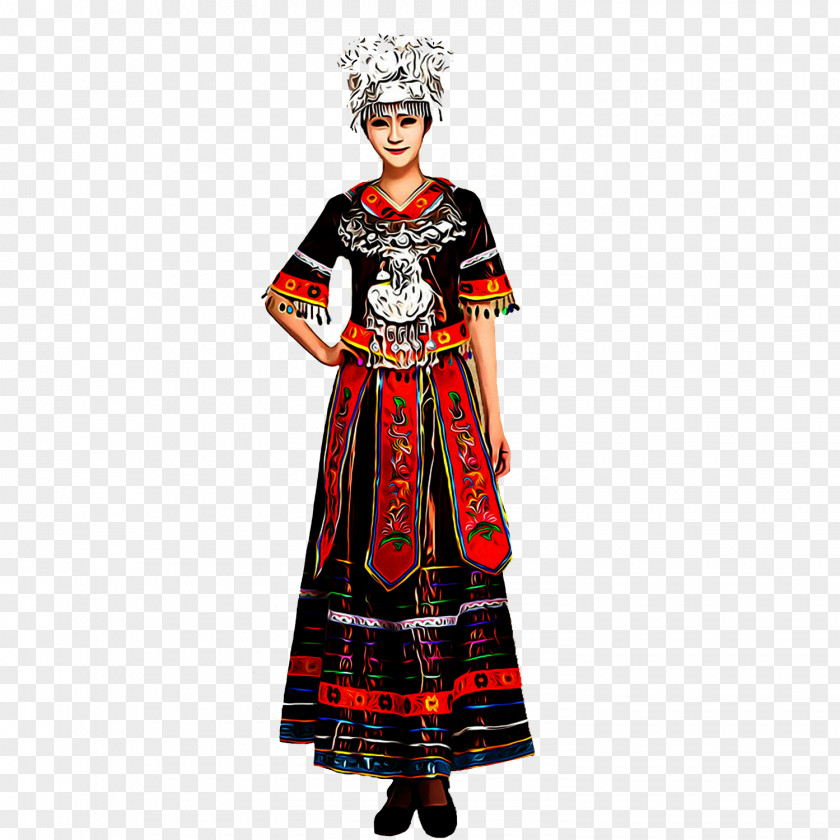 Folk Dance Dress Painting PNG