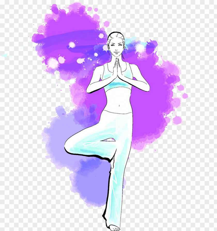 Leisure And Health Vector Beautiful Pictures Yoga Comics Illustration PNG