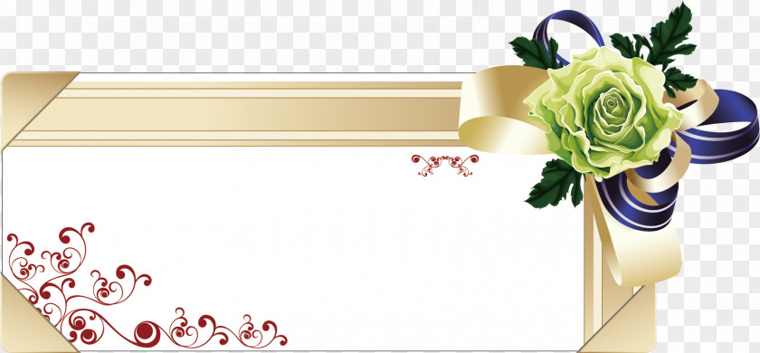 Exquisite Bow Gift Card Flower Clip Art PNG