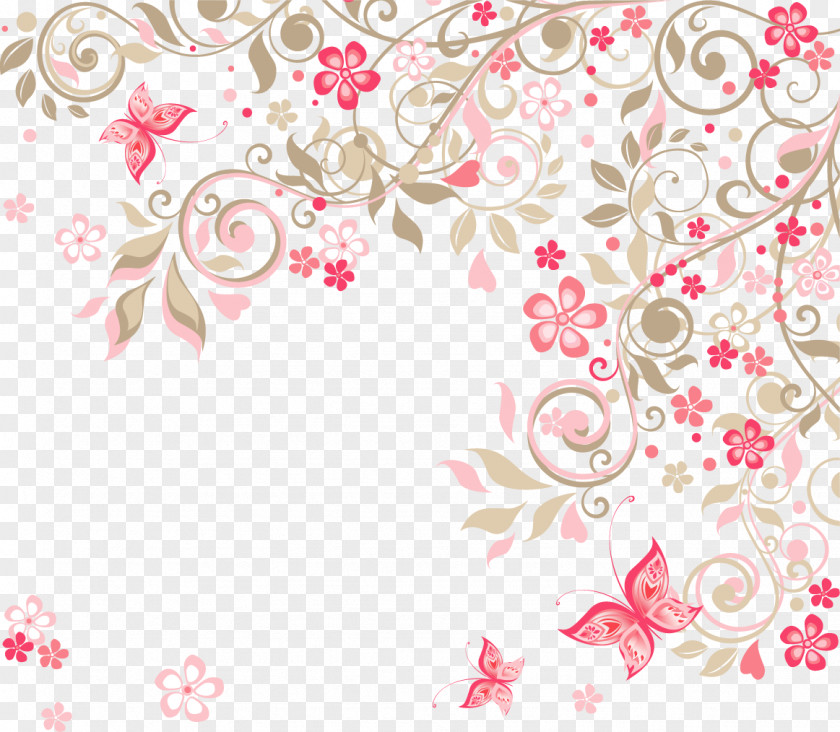 Romantic Pink Flowers Background Wedding Invitation Flower Rose Clip Art PNG