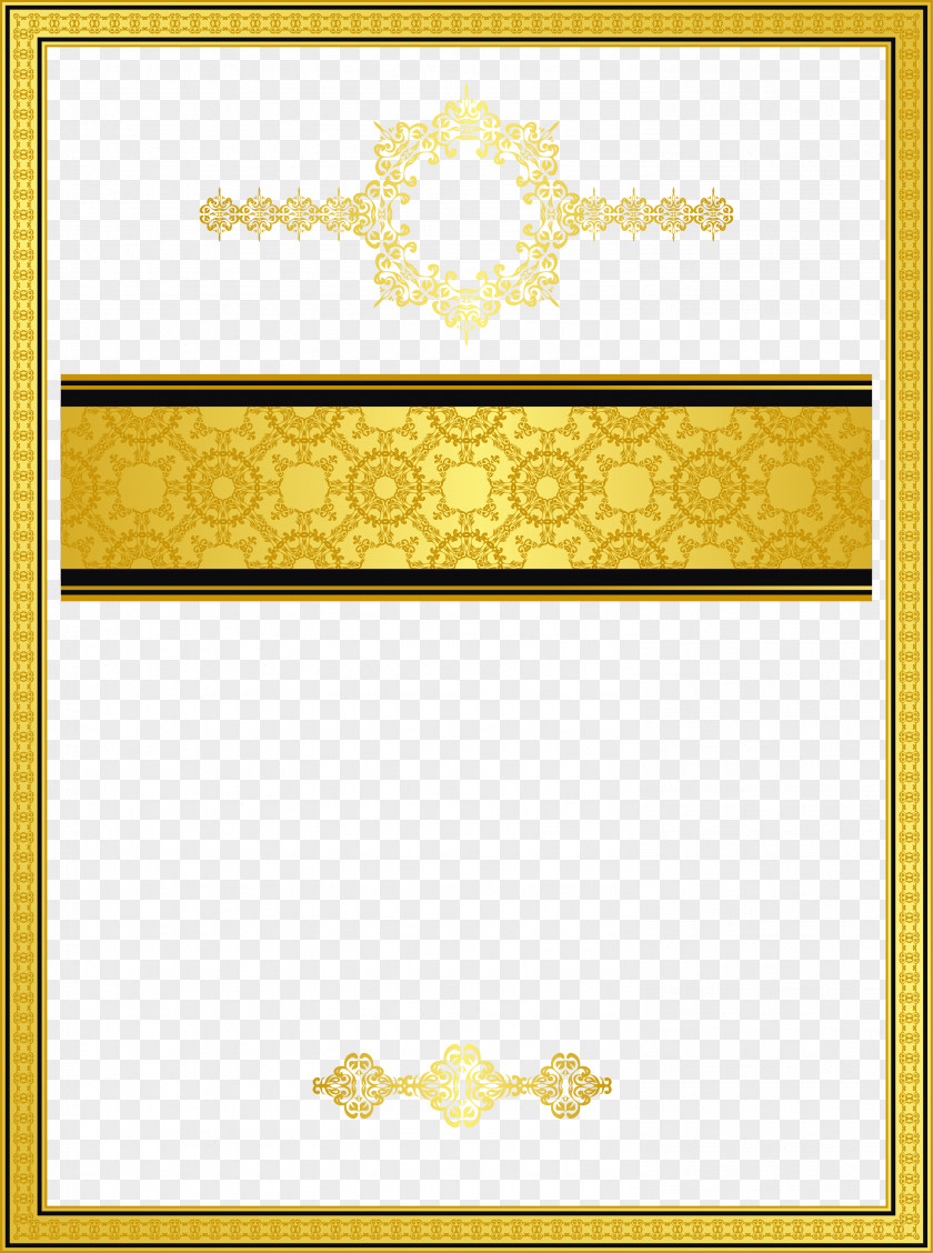 Golden Border Texture Gold Mapping Template Pattern PNG