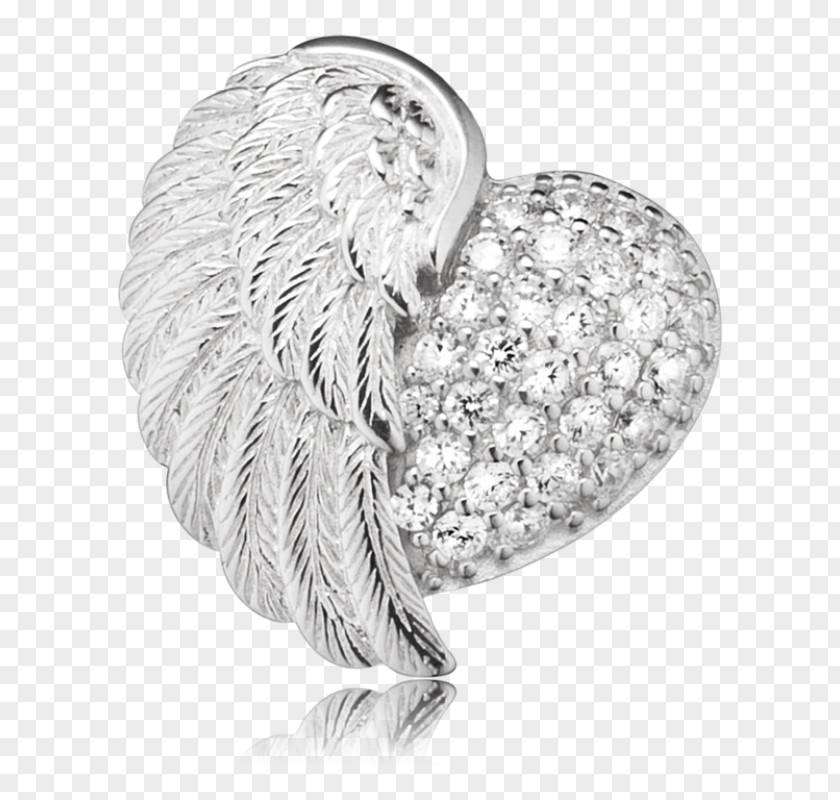 Heart Wing Charms & Pendants Sterling Silver Trailer Jewellery Cubic Zirconia PNG