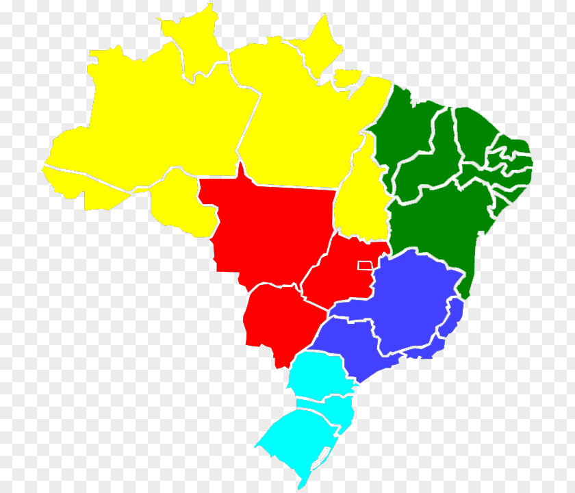 Map Regions Of Brazil 2014 FIFA World Cup Southeast Region, South PNG