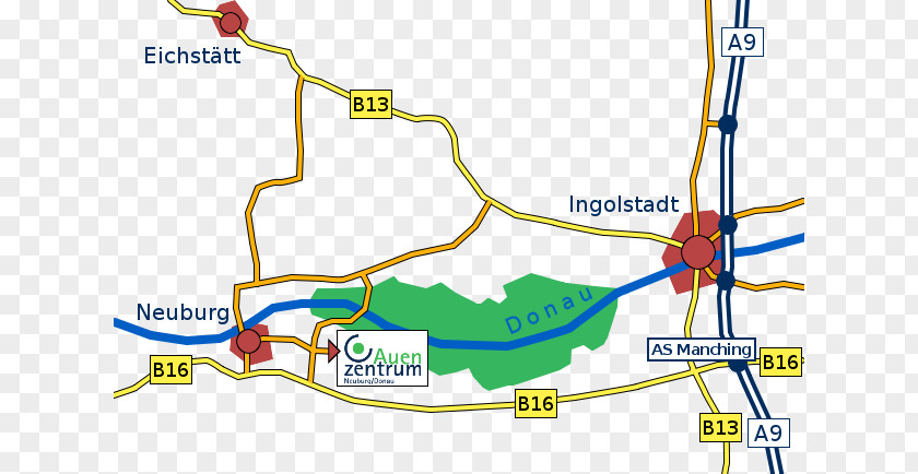 Neuburg An Der Donau Auenzentrum Neuburg-Ingolstadt Bahnhof Neuburg(Donau) Train Map Text PNG