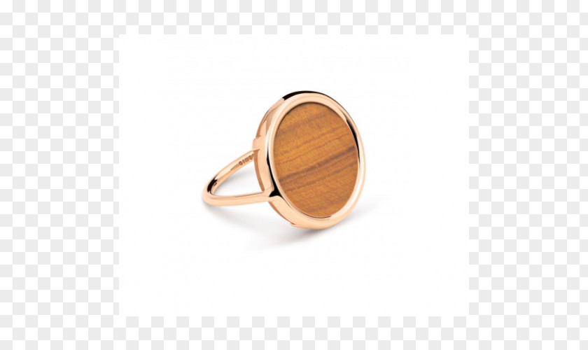 Ring Ginette NY Jewellery Tiger's Eye Gold PNG