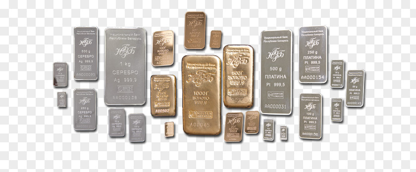 Silver Noble Metal Ingot Gold Bar PNG