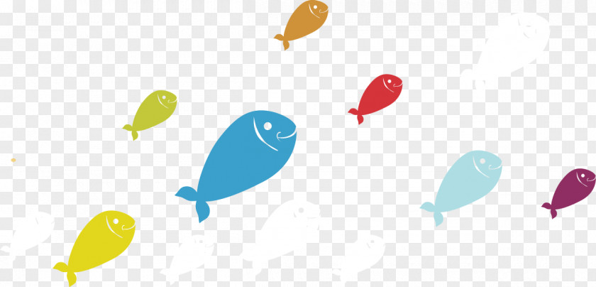 Cute Cartoon Fish Group Clip Art PNG