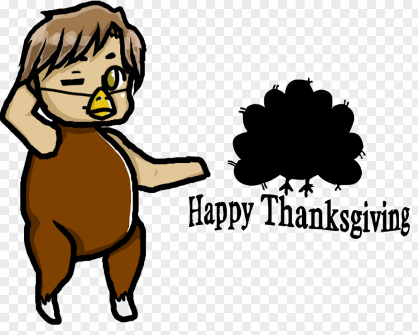 Happy Thanksgiving/ Carnivora Human Behavior Cartoon Clip Art PNG