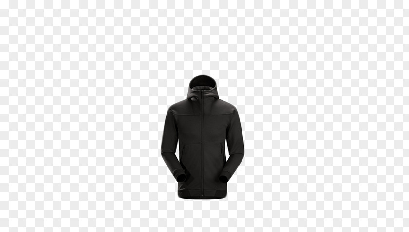 Men's Fleece Hooded Jacket Black And White Sleeve Hoodie Shoulder PNG