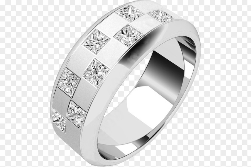 Gold Ring Designs For Men Wedding Diamond Princess Cut Jewellery PNG