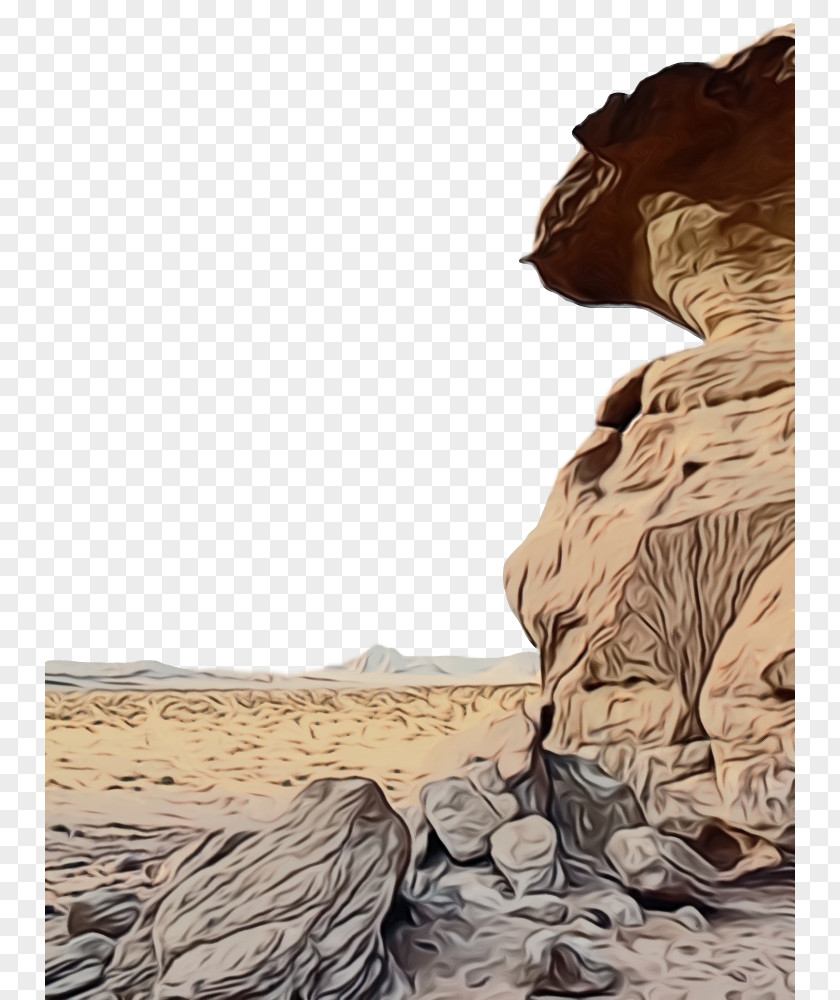 Sand Drawing Landscape Desert Fictional Character Rock Wood PNG