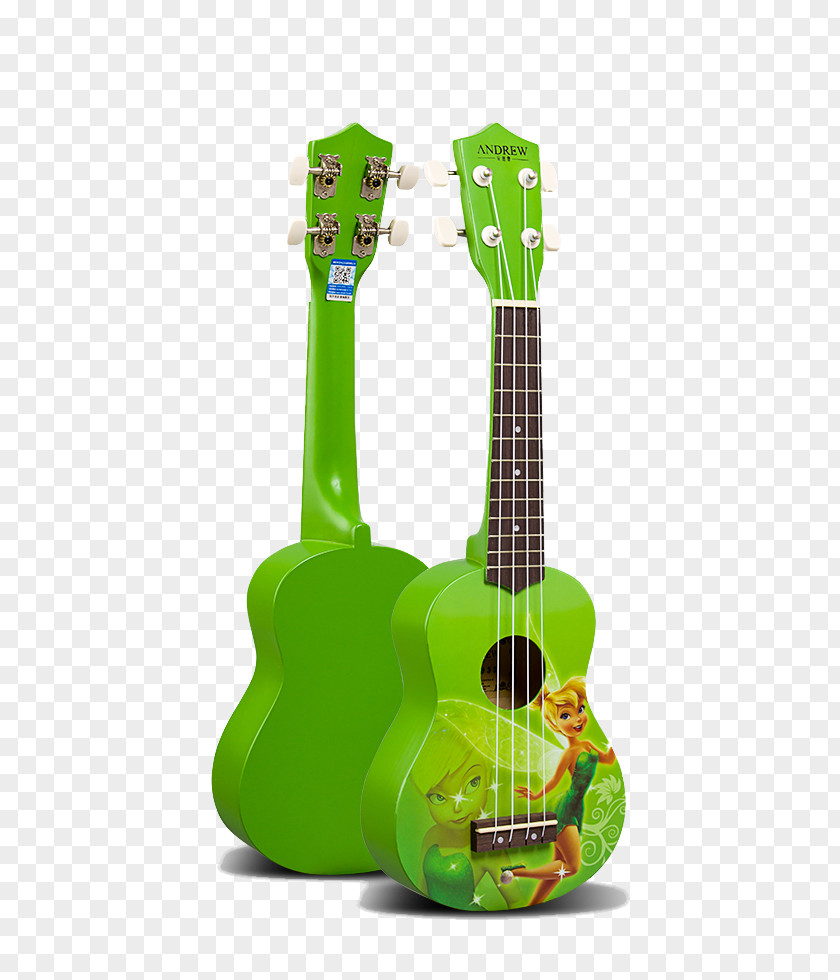 Disney Flower Fairy Pattern Guitar Ukulele Mickey Mouse Minnie Musical Instrument PNG