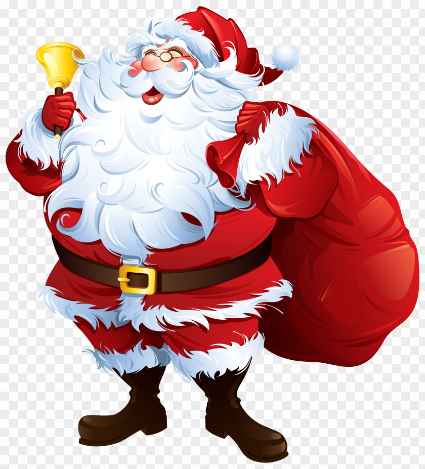 Santa Claus Takes The Bell Clip Art PNG