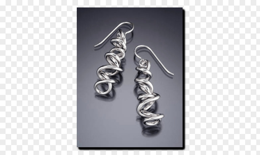 Silver Earring Font PNG