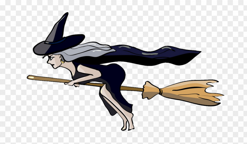 Witch Riding A Broom Cartoon Witchcraft Boszorkxe1ny PNG