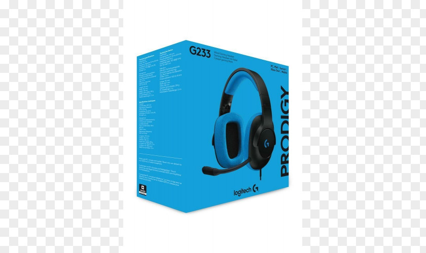 Headphones Logitech G233 Prodigy Gaming Headset Microphone PNG