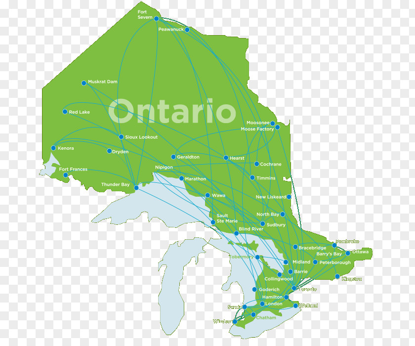 Map Ontario Land Lot Water Resources PNG