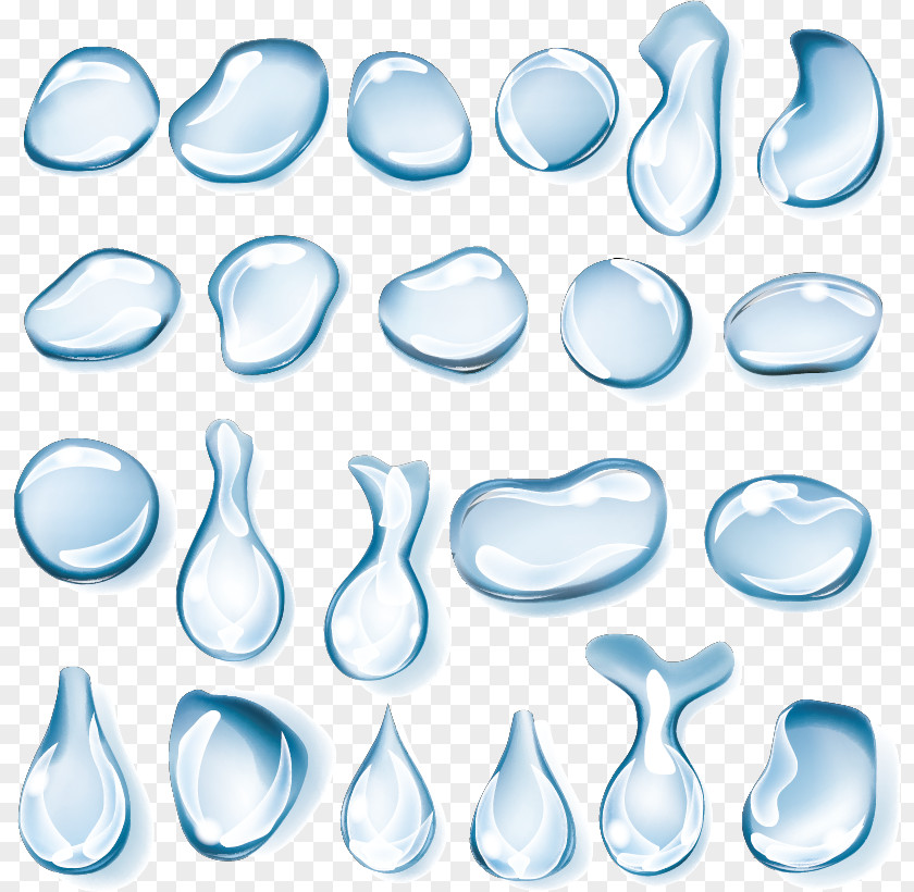 Water Droplets Vector Drop Royalty-free Shape PNG