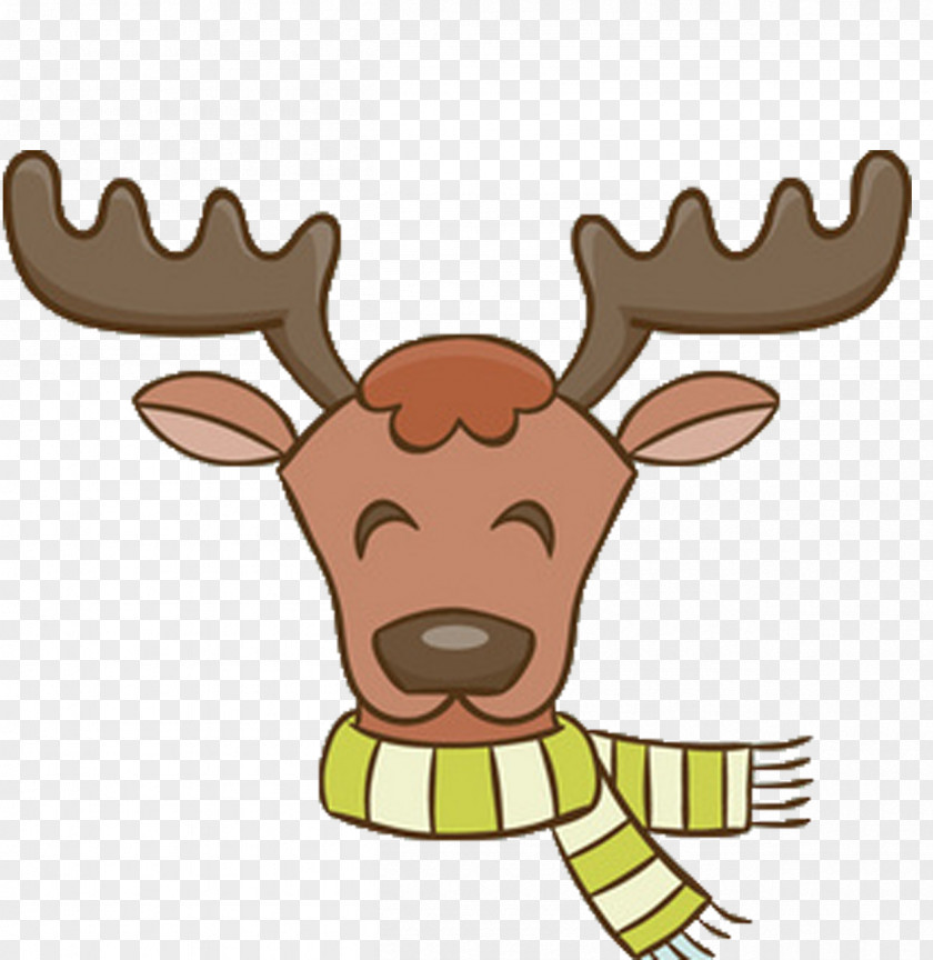 Deer Illustration Reindeer Santa Claus Christmas PNG