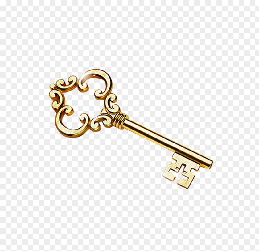 In Kind,Gold,key,Three-dimensional Icon PNG