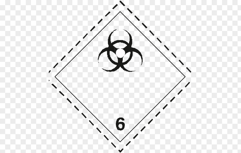Infectious Substance Symbol Dangerous Goods HAZMAT Class 6 Toxic And Substances ADR Material Transport PNG
