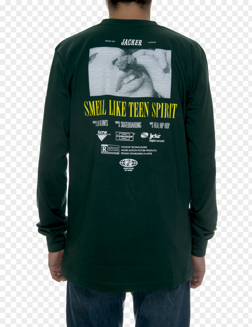 T-shirt Sleeve Hoodie Smells Like Teen Spirit PNG
