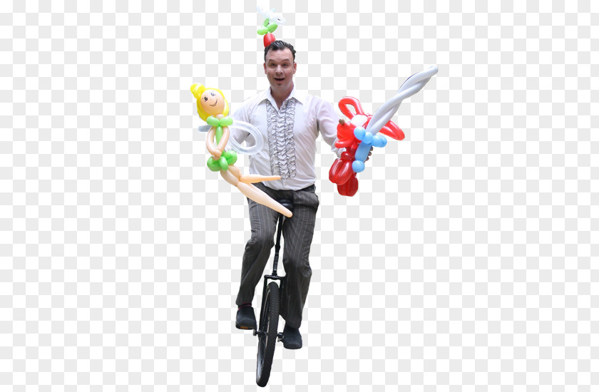 Balloon Modelling Unicycle Magic Tuxedo Jimmy PNG